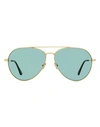 Tom Ford Dashel-02 Tf996 Sunglasses Sunglasses Gold Size 62 Metal, Acetate