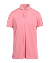 Alessandro Gherardi Man Polo Shirt Pink Size L Cotton