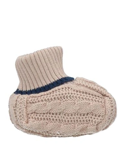 Marlù Babies'  Newborn Boy Newborn Shoes Sand Size Onesize Cotton In Beige