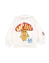 GCDS MINI GCDS MINI TODDLER BOY SWEATSHIRT IVORY SIZE 6 COTTON, ELASTANE, POLYESTER