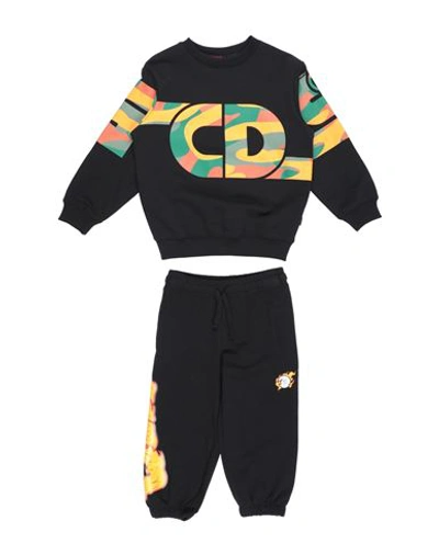 Gcds Mini Babies'  Toddler Boy Sweatshirt Black Size 6 Cotton, Elastane