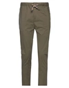Grey Daniele Alessandrini Man Pants Military Green Size 30 Cotton, Elastane, Polyester In Green