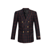 Gucci Men Double-breasted Check Blazer