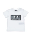 Diesel Babies'  Newborn T-shirt White Size 3 Cotton