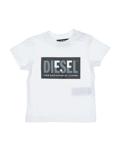 Diesel Babies'  Newborn T-shirt White Size 3 Cotton