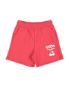 Gcds Mini Babies'  Toddler Shorts & Bermuda Shorts Red Size 6 Cotton, Elastane