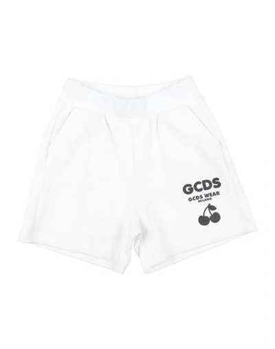 Gcds Mini Babies'  Toddler Shorts & Bermuda Shorts White Size 6 Cotton, Elastane