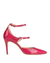 L'arianna Woman Pumps Fuchsia Size 11 Soft Leather In Pink