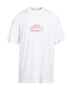 Msgm Man T-shirt White Size L Cotton