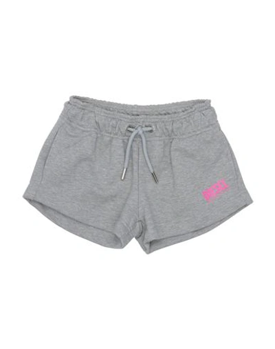 Diesel Kids'  Toddler Girl Shorts & Bermuda Shorts Light Grey Size 4 Cotton
