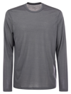 MAJESTIC MAJESTIC CREW NECK T SHIRT IN SILK AND COTTON