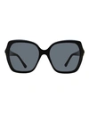 Jimmy Choo Manon /g Square-frame Sunglasses In Black