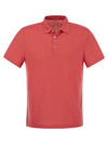 MAJESTIC MAJESTIC LINEN POLO SHIRT WITH BUTTONS