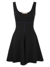 Marni Stretch Interlock Mini Dress In Black