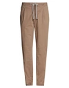Brunello Cucinelli Man Pants Khaki Size 36 Cotton, Elastane In Beige