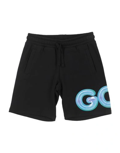 Gcds Mini Babies'  Toddler Shorts & Bermuda Shorts Black Size 6 Cotton, Elastane