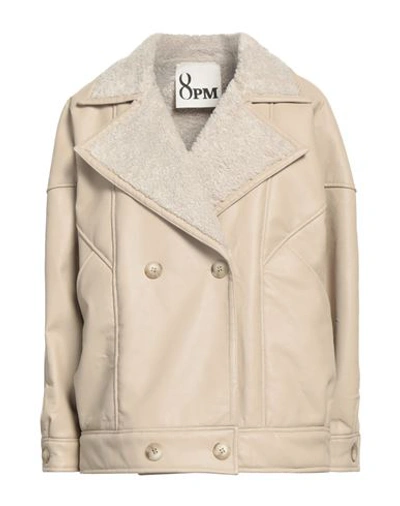 8pm Woman Jacket Dove Grey Size M Polyester, Polyurethane, Viscose