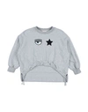 Chiara Ferragni Babies'  Toddler Girl Sweatshirt Grey Size 6 Cotton, Elastane