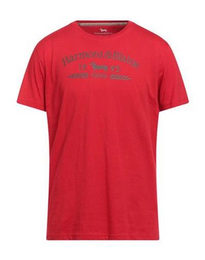 Harmont & Blaine Man T-shirt Red Size M Organic Cotton