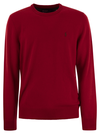 Polo Ralph Lauren Crew-neck Wool Sweater In Red