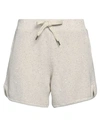 Brunello Cucinelli Woman Shorts & Bermuda Shorts Beige Size Xl Cotton, Polyester, Brass, Acetate, Si