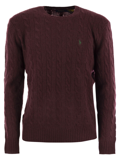 POLO RALPH LAUREN POLO RALPH LAUREN WOOL AND CASHMERE CABLE KNIT SWEATER