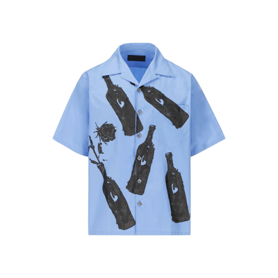 PRADA PRADA PRINTED COTTON SHIRT