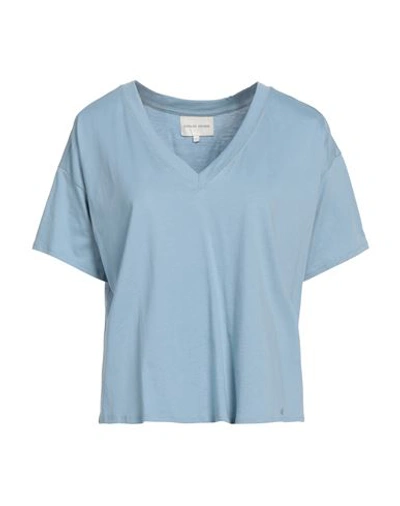Loulou Studio Woman T-shirt Sky Blue Size M Cotton In Blue