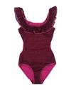 Oseree Babies' Oséree Toddler Girl One-piece Swimsuit Fuchsia Size 6 Polyester, Nylon, Elastane In Pink