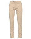 Michael Coal Man Pants Beige Size 36 Cotton, Elastane In Beige