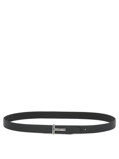 Tom Ford T Icon Reversible Belt In Blue