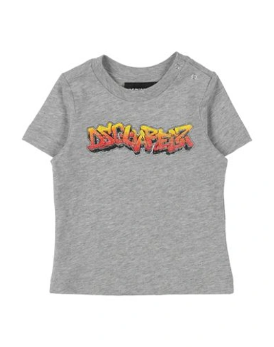 Dsquared2 Babies'  Newborn T-shirt Grey Size 3 Cotton