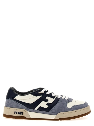 Fendi Low Top Match Sneakers In Blue