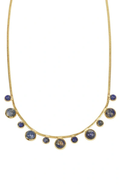 Panacea Lapis Lazuli Station Necklace In Blue