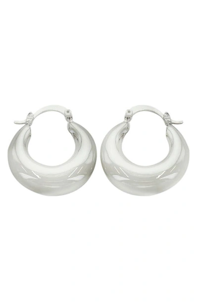 Panacea Bubble Hoop Earrings In Silver