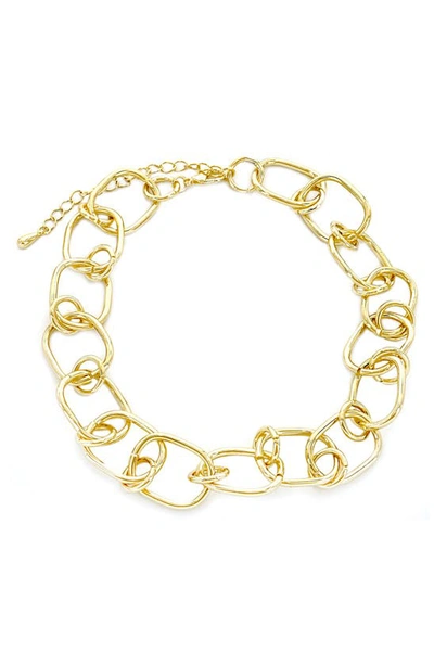 Panacea Oval Link Chain Bracelet In Gold