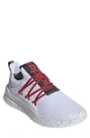 Adidas Originals Lite Racer Lace-up Activewear Sneaker In White/ Red/ Grey 6