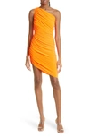 Norma Kamali Diana One-shoulder Ruched Gown In Sos