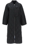 Ganni Quilted Recycled Ripstop Maxi Coat
