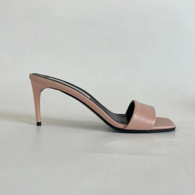 Pre-owned Stella Mccartney Pink Square Toe Mule Kitten Heel Slides, 38