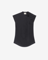Isabel Marant Nayda Ribbed Crew-neck Cotton T-shirt In Black