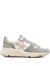 Golden Goose Running Sole "silver/white/cream/smoke" Sneakers In 60405 Silver/white/cream/smoke Grey/silver