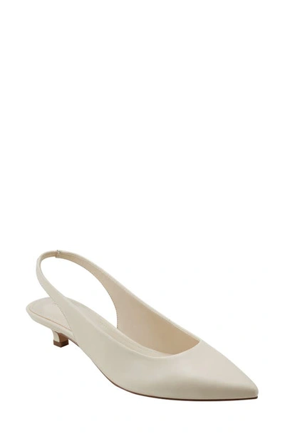 Marc Fisher Ltd Posey Pointed Toe Slingback Pump In White