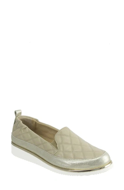 Ron White Nellaya Quilted Water-resistant Platform Trainers In Nude