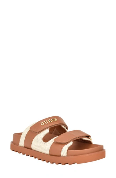 Guess Fabulon Sandal In Medium Brown