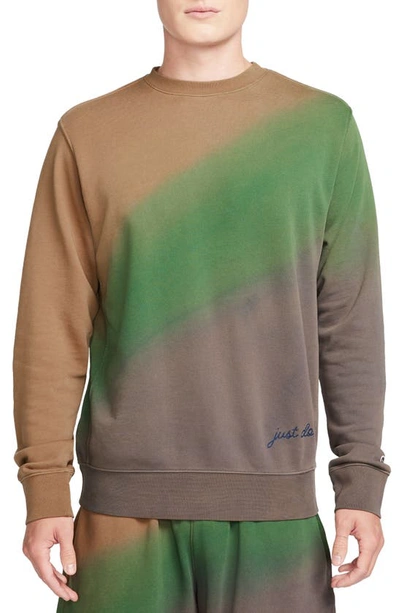 Nike Men's  Sportswear Club French Terry Crew-neck Sweatshirt In Brown