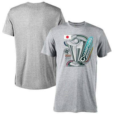 Legends Men's  Grey Japan Baseball 2023 World Baseball Classic Champions Tri-blend T-shirt