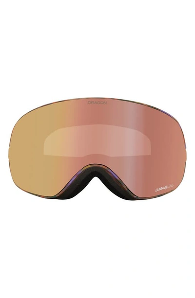 Dragon X2s 72mm Spherical Snow Goggles With Bonus Lenses In Amethyst Ll Rose Gold Ion