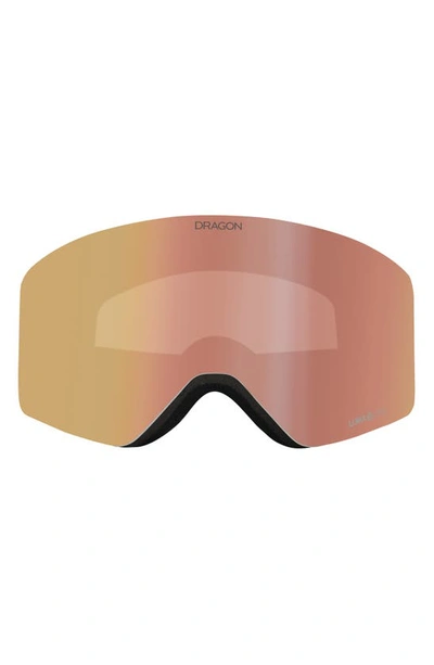 Dragon R1 Otg 63mm Snow Goggles With Bonus Lens In Alpina Ll Rose Gold Ion Amber