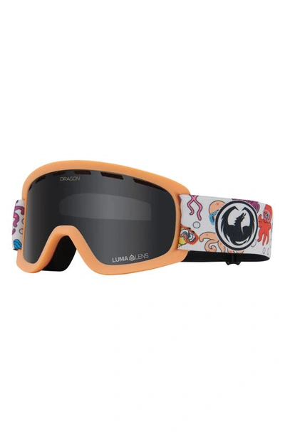 Dragon Kids' Lil D Base 44mm Snow Goggles In Seafriends Ll Dark Smoke